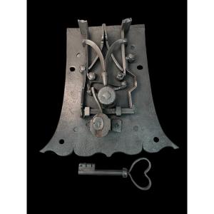 Rim Lock (box Padlock) - Ca. 1750 - 1850 - Germany Or Switzerland
