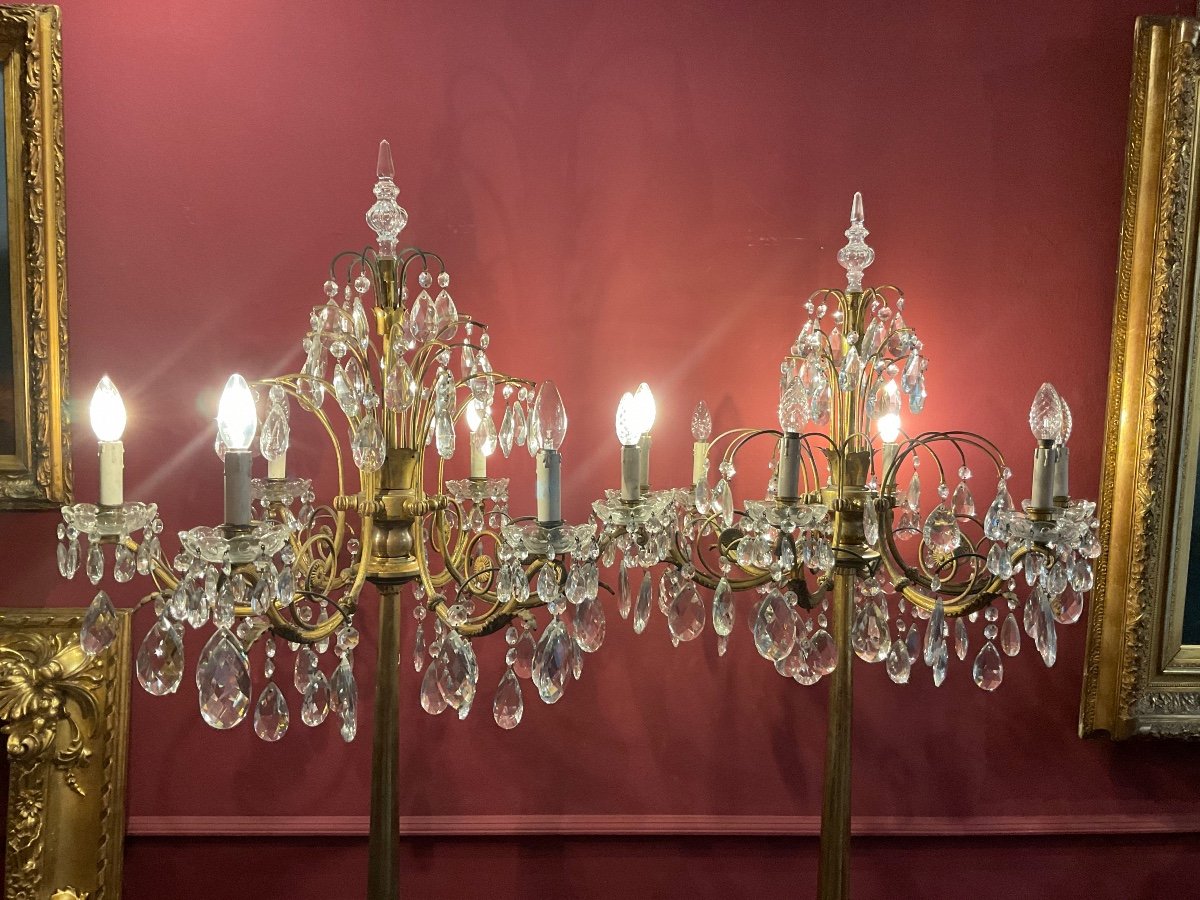 Paire De Grands Chandeliers-photo-3