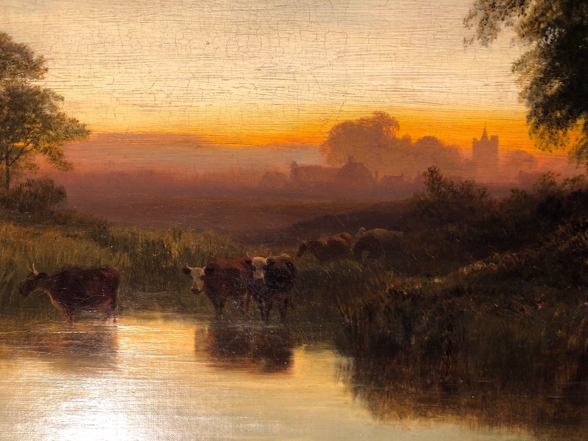 English Landscape At Sunset.-photo-2