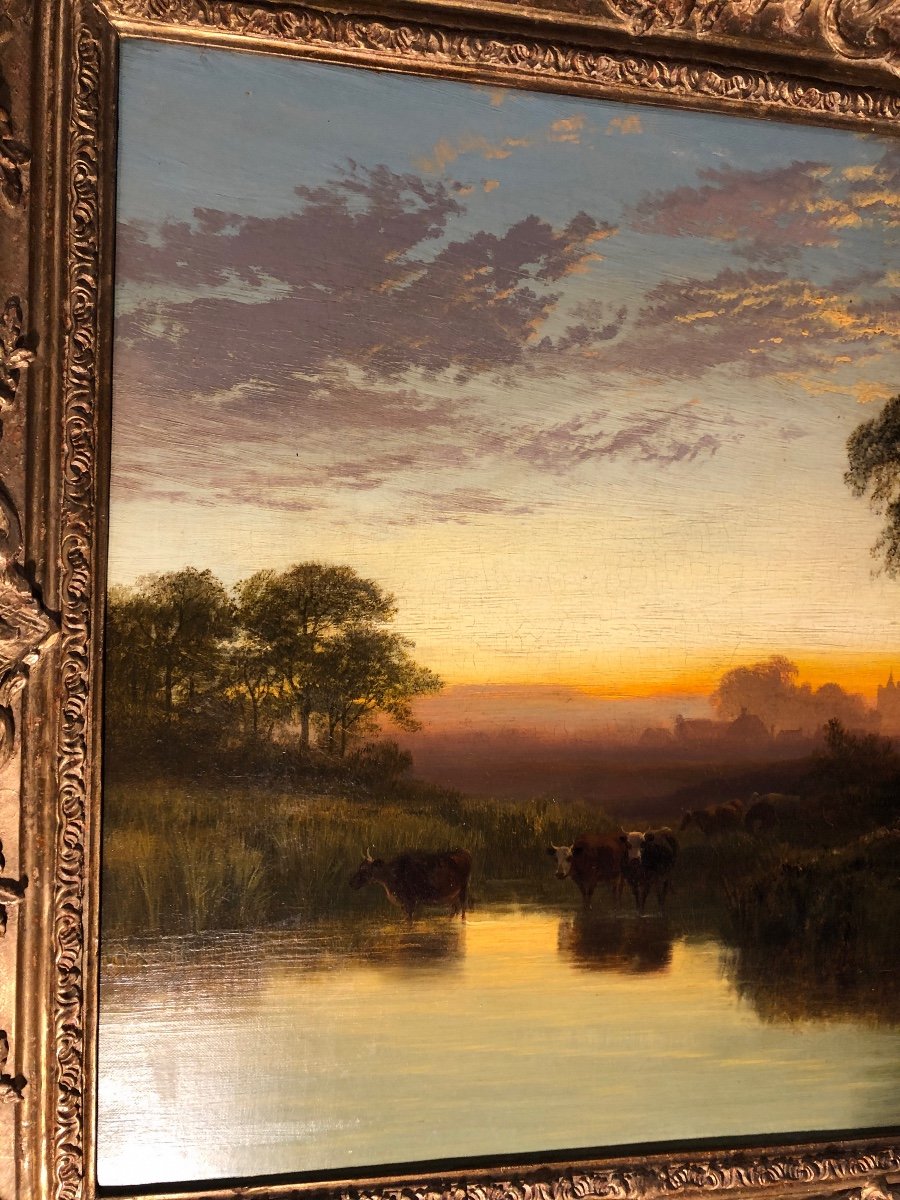 English Landscape At Sunset.-photo-3