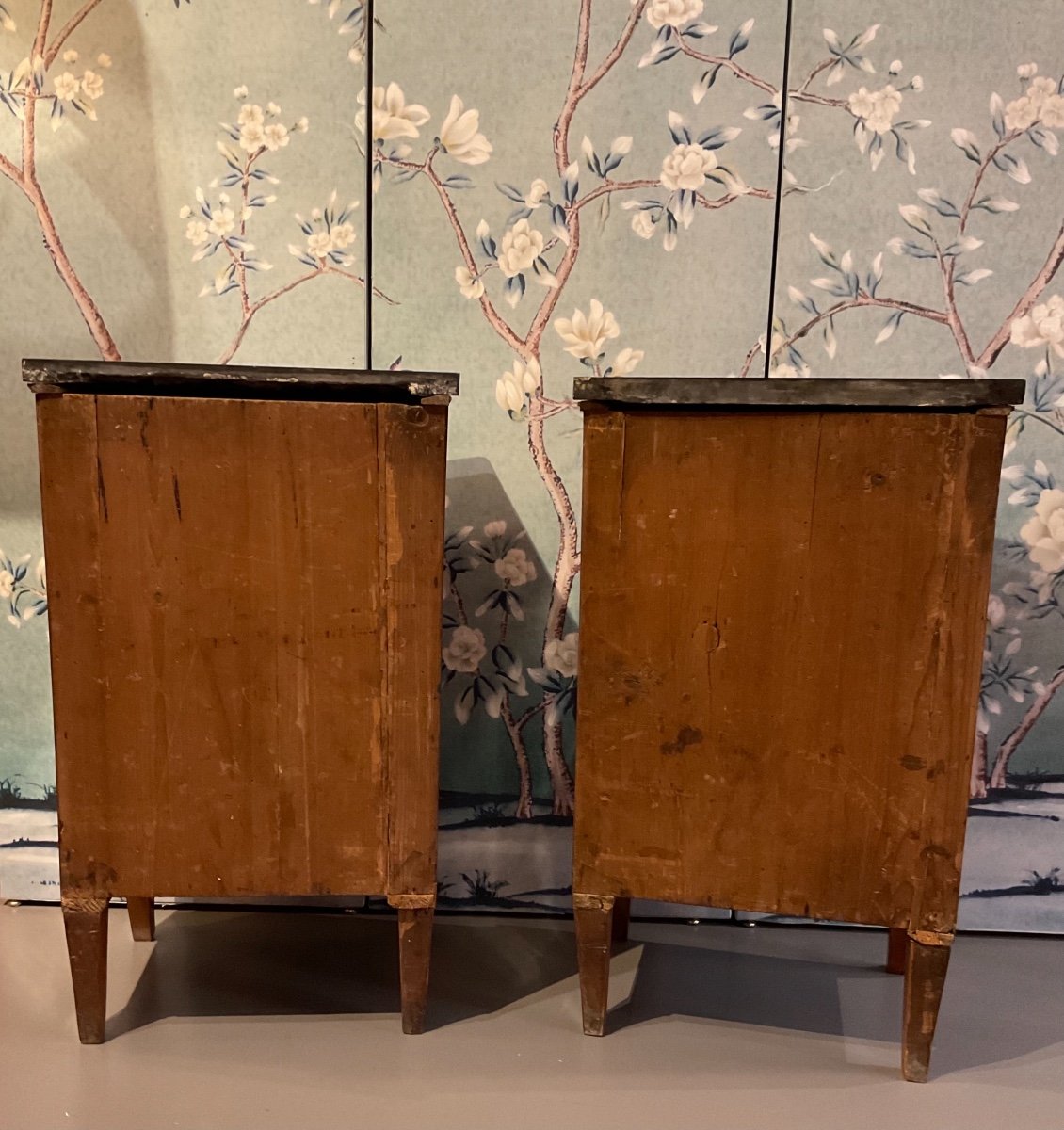 Beautiful Pair Of Empire Bedside Tables-photo-4