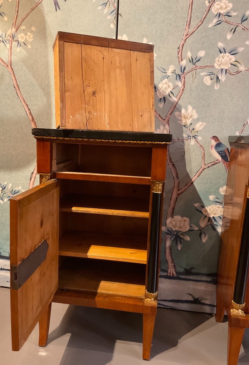 Beautiful Pair Of Empire Bedside Tables-photo-1