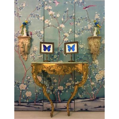 Louis XV Console In Golden Wood