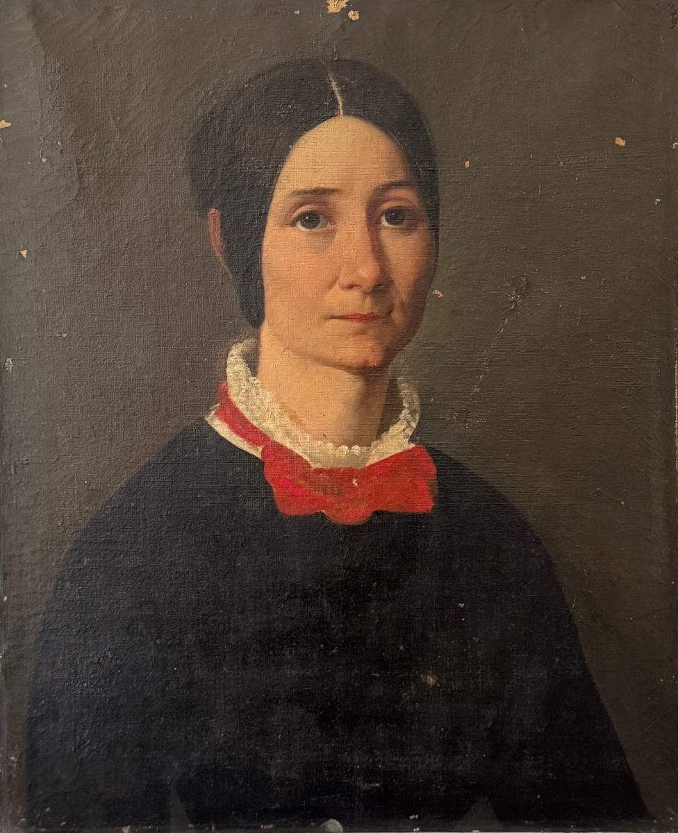Portrait Of A Woman With A Red Scarf-photo-4