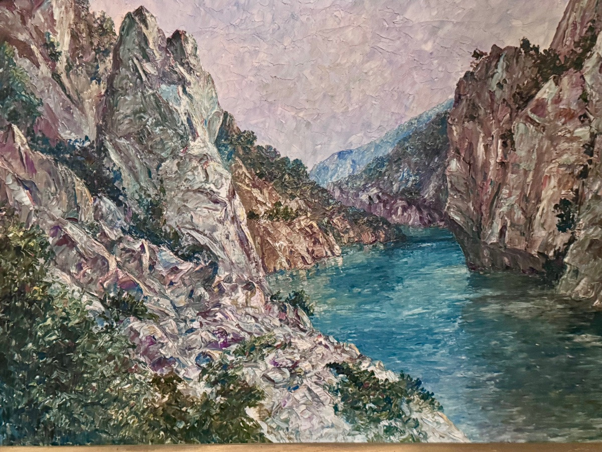 Grand tableau des Gorges du Verdon par François Marius Baron circa 1930-photo-1