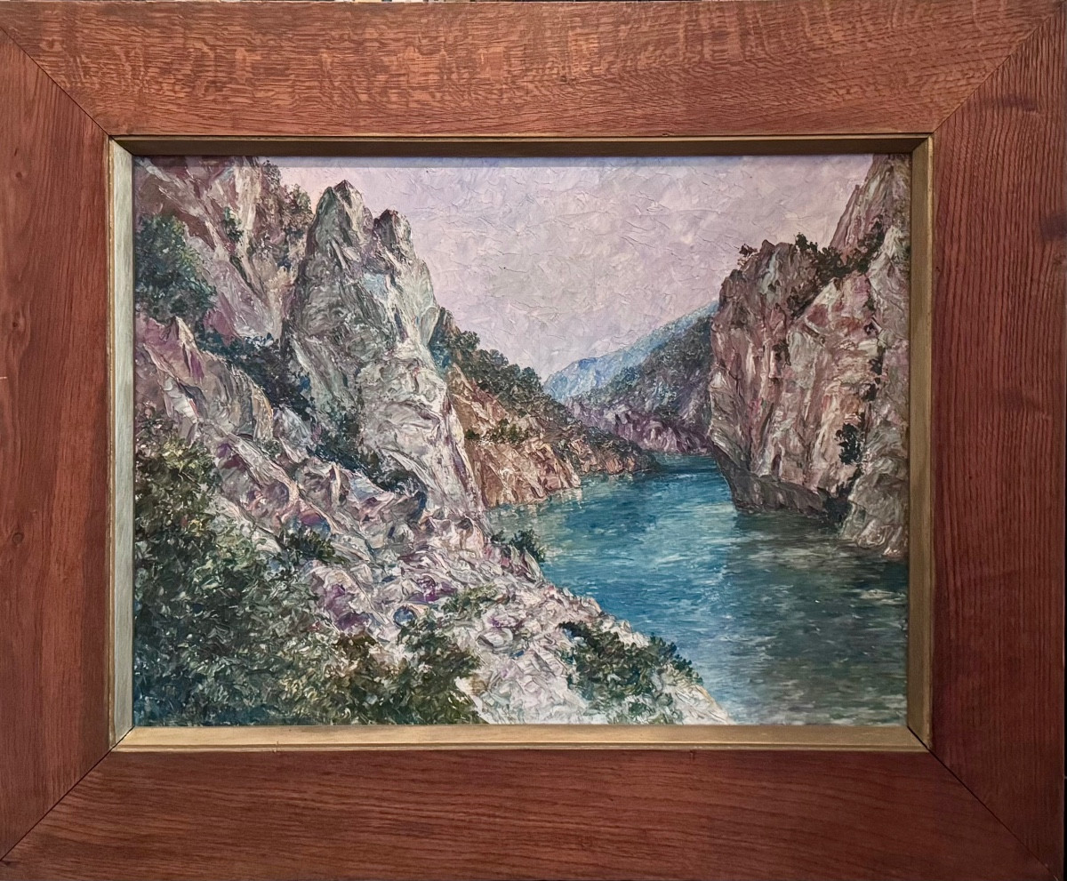 Grand tableau des Gorges du Verdon par François Marius Baron circa 1930