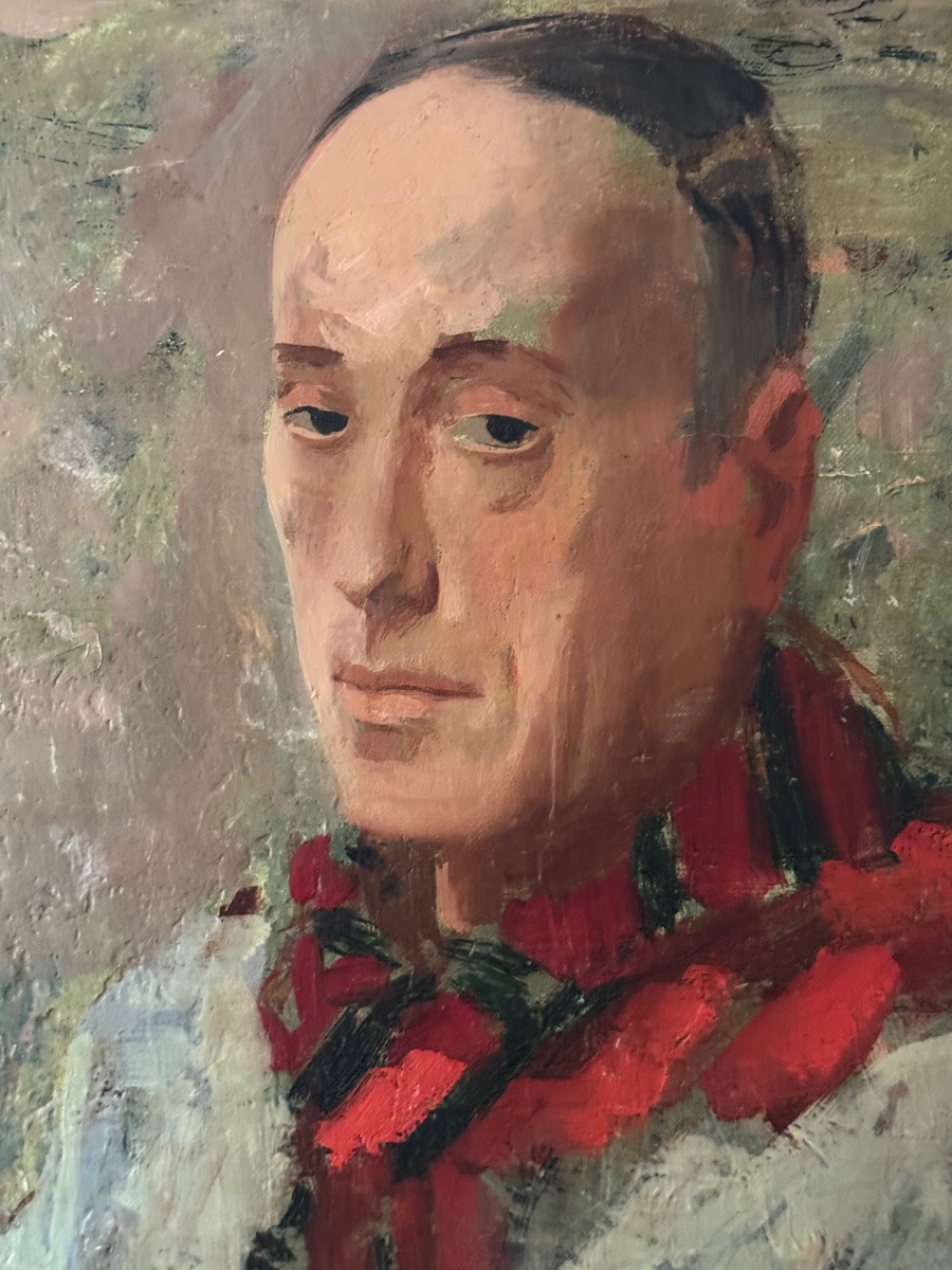 Portrait d’un poète  à l’écharpe rouge , circa année 30-photo-2