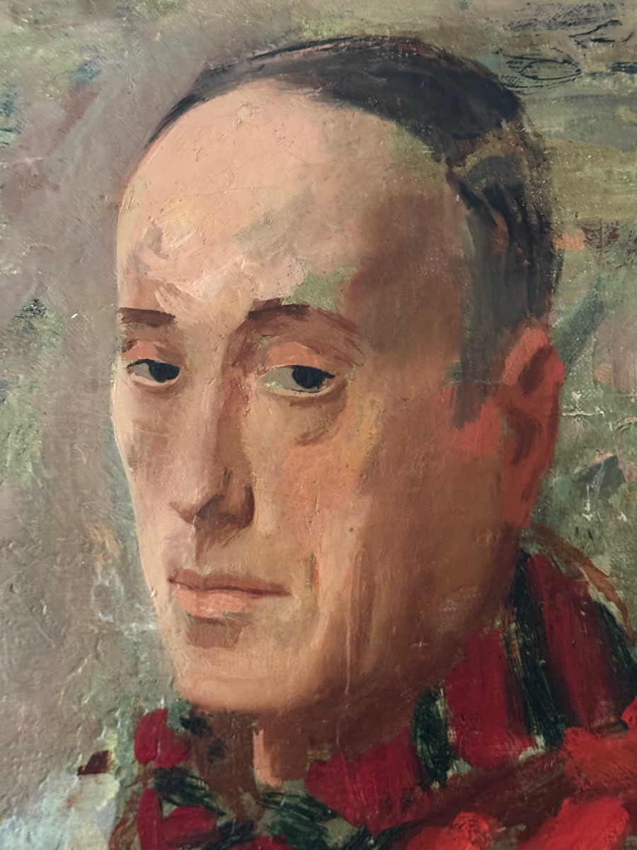 Portrait d’un poète  à l’écharpe rouge , circa année 30-photo-1