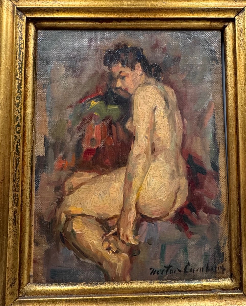 Femme nue assise , années 40-50-photo-3
