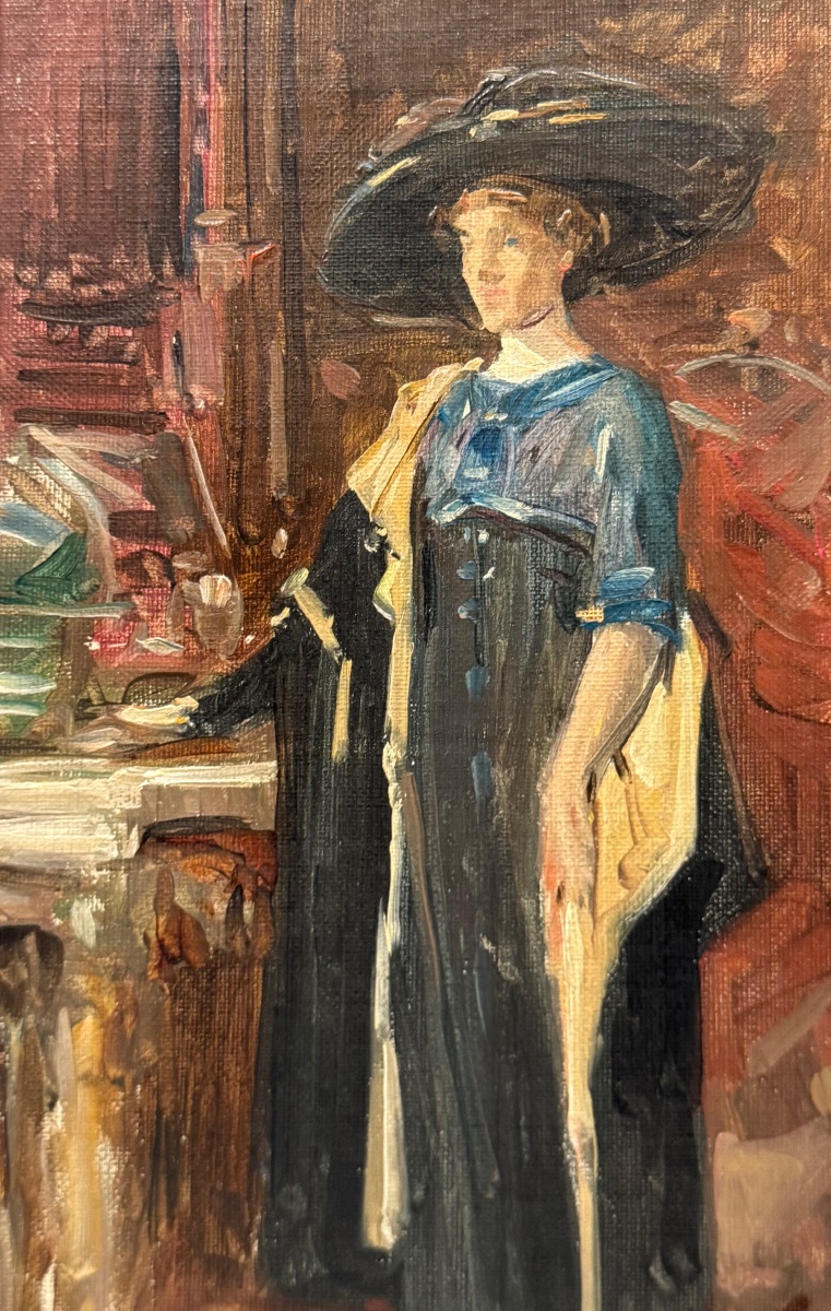 Portrait d’élégante au chapeau circa 1900-photo-1