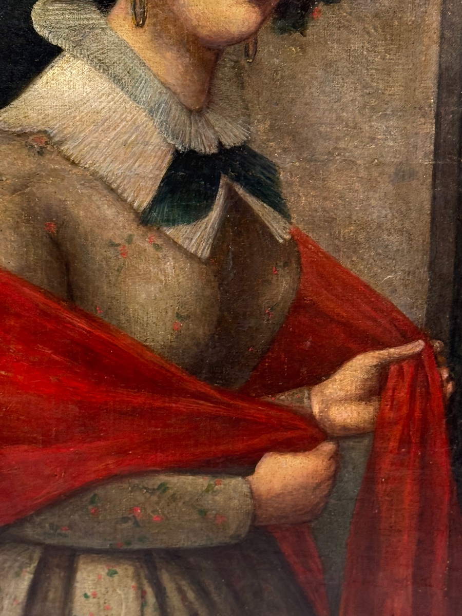 Portrait d’une jeune femme 1830-1860 , école italienne-photo-4