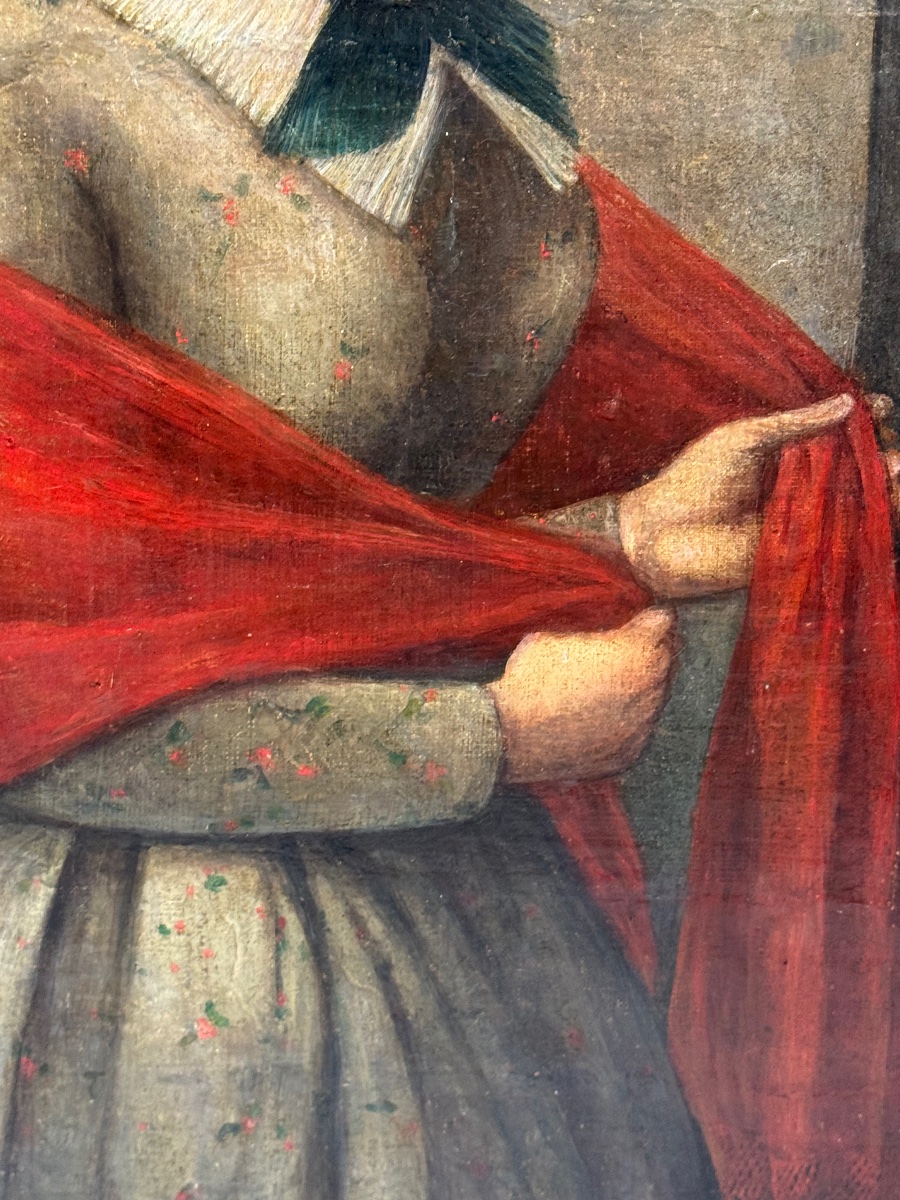 Portrait d’une jeune femme 1830-1860 , école italienne-photo-2