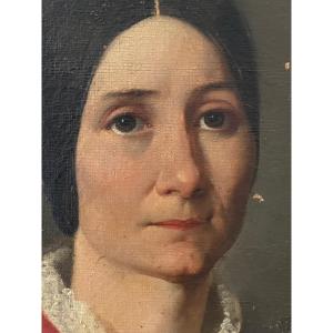 Portrait Of A Woman With A Red Scarf