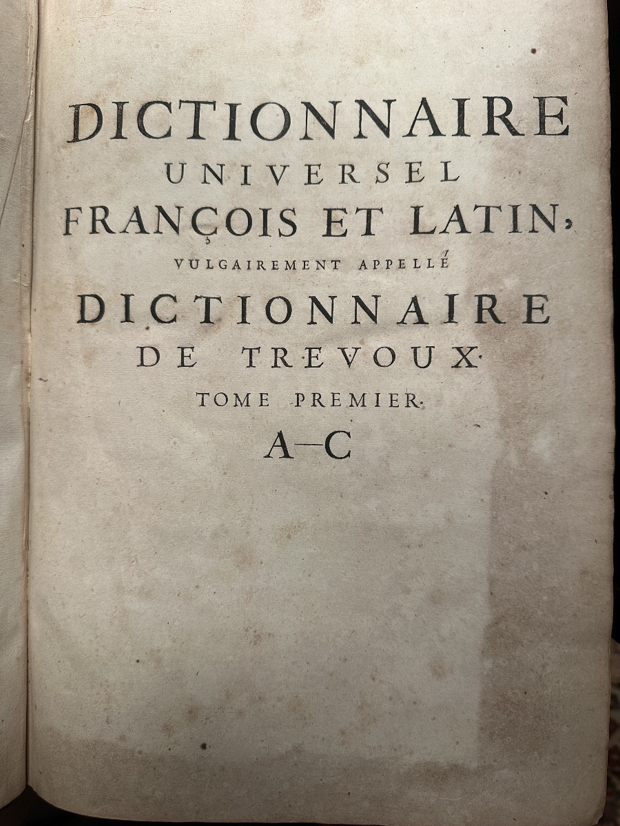 Dictionnaire Trévoux Francois Et Latin-photo-2