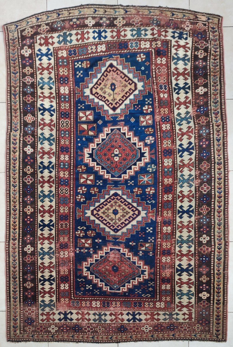 Antique Kazak Rug From The Caucasus 