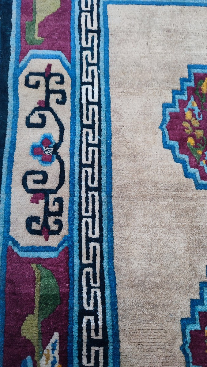 Antique Tibetan Carpet -photo-2