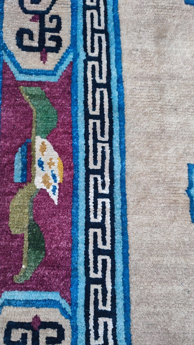 Antique Tibetan Carpet -photo-3