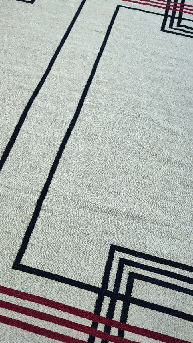Contemporary Kilim In The Art Deco Style -photo-3