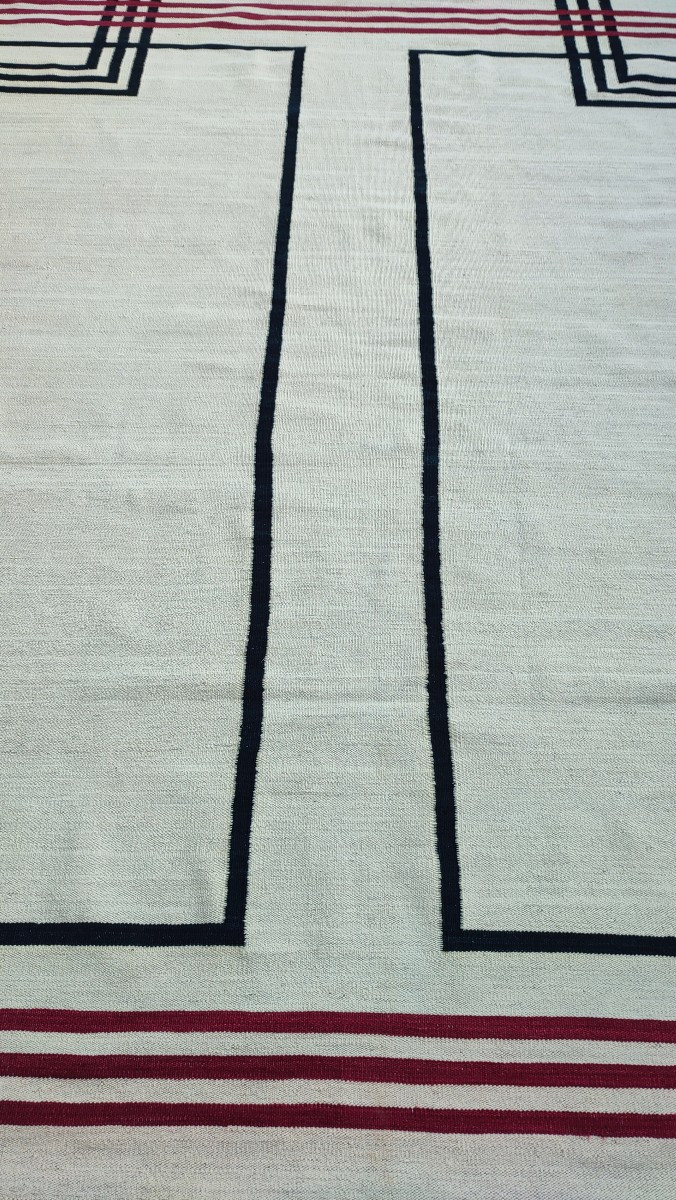 Contemporary Kilim In The Art Deco Style -photo-4