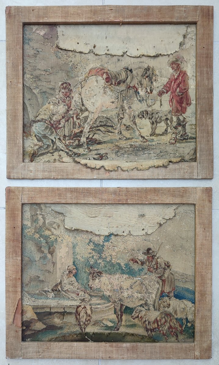 Pair Of Tapestry Fragments -photo-4