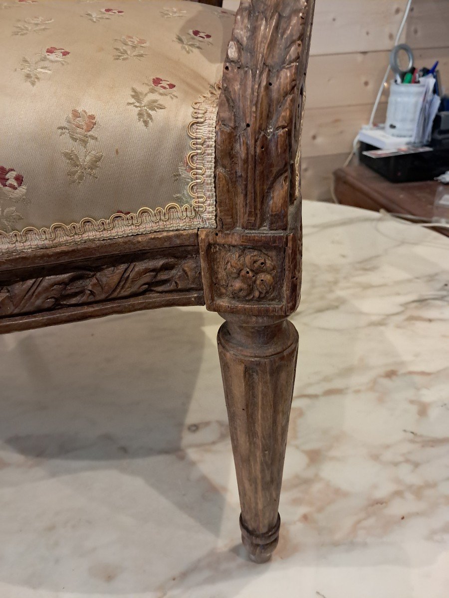 Paire De Fauteuils A Medaillons Epoque Louis XVI-photo-3