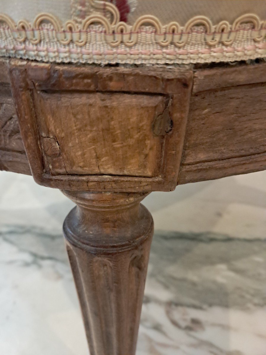 Paire De Fauteuils A Medaillons Epoque Louis XVI-photo-8