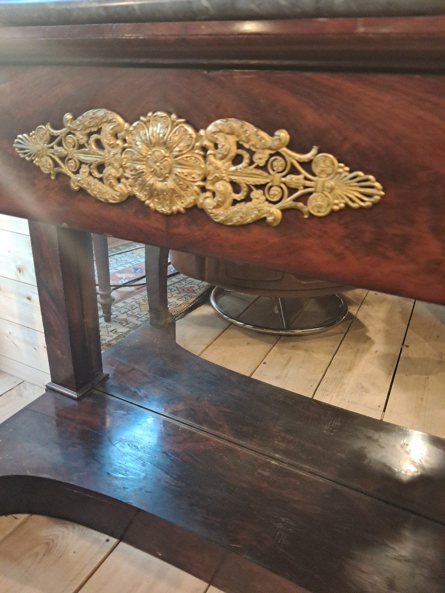 Empire Mahogany And Gilded Bronze Console-photo-1
