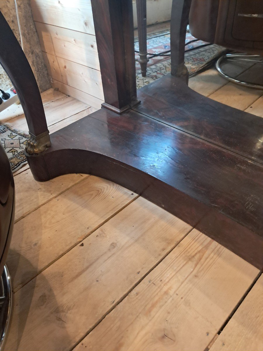 Empire Mahogany And Gilded Bronze Console-photo-3