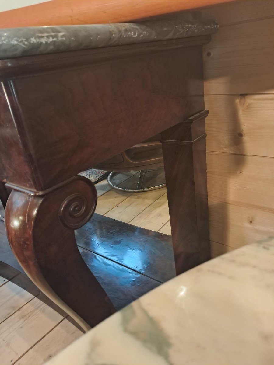 Empire Mahogany And Gilded Bronze Console-photo-5
