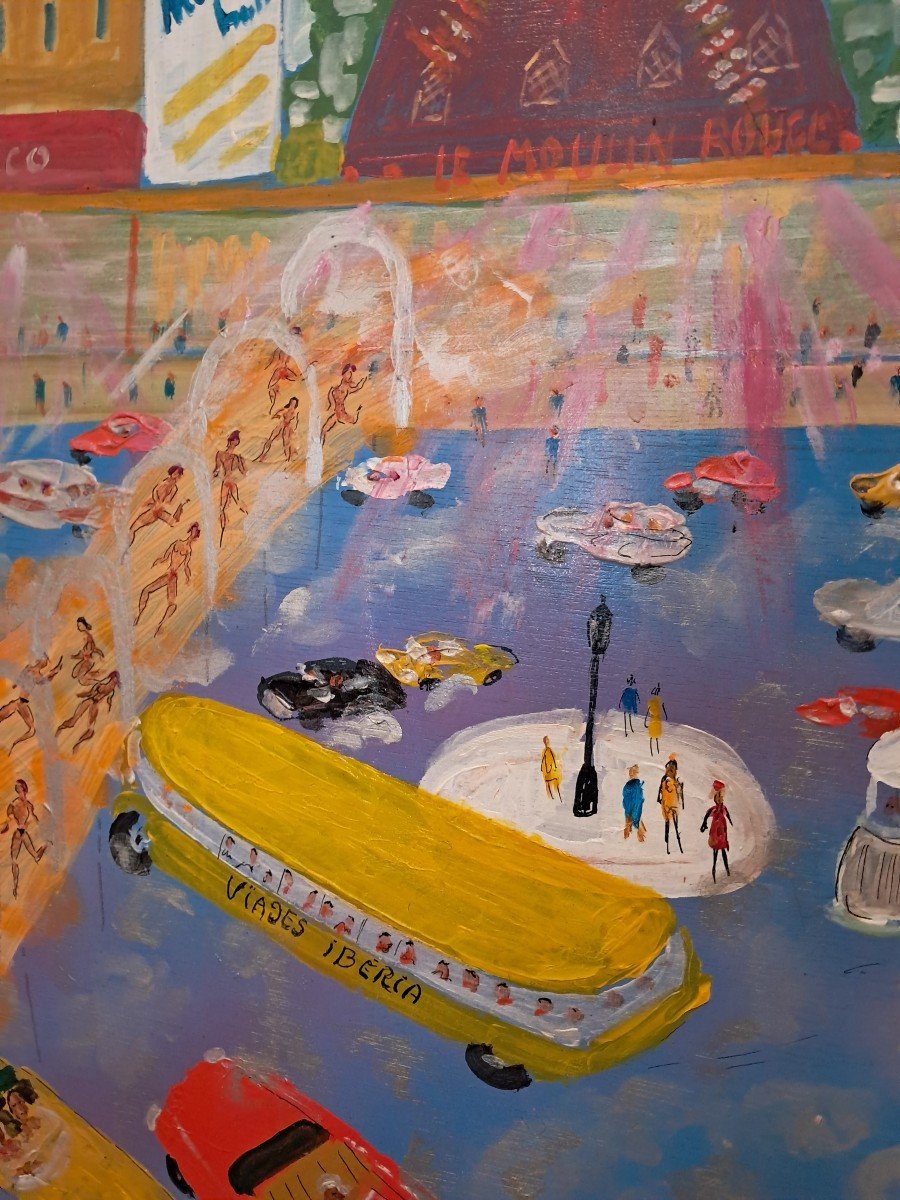 Tableau Comtemporain J.wallis(1938-2022)-photo-4