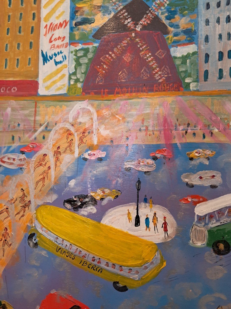 Tableau Comtemporain J.wallis(1938-2022)-photo-7