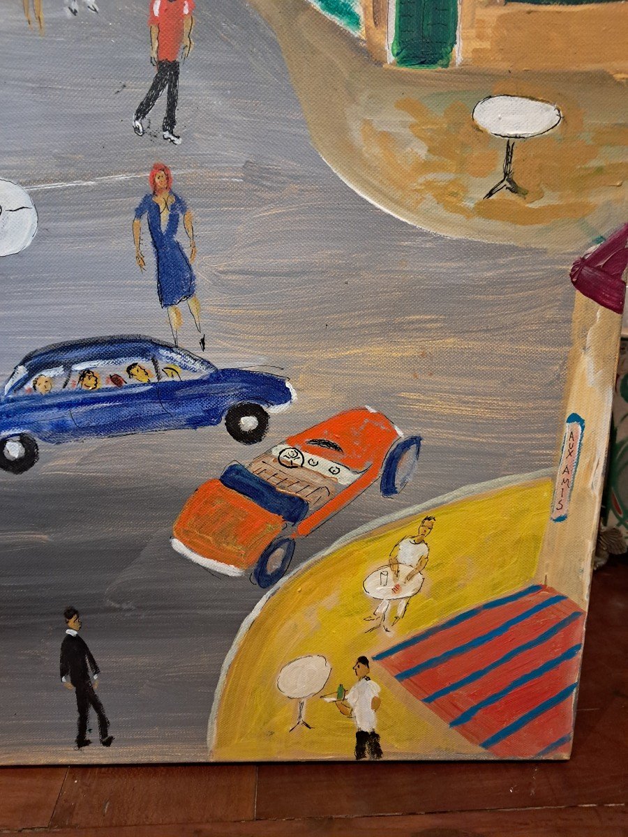 Tableau Comtemporain J.wallis(1938-2022)-photo-3