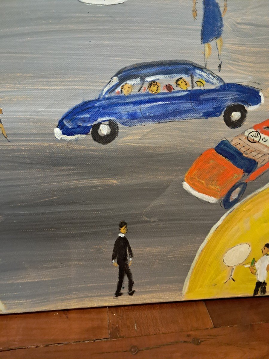 Tableau Comtemporain J.wallis(1938-2022)-photo-2