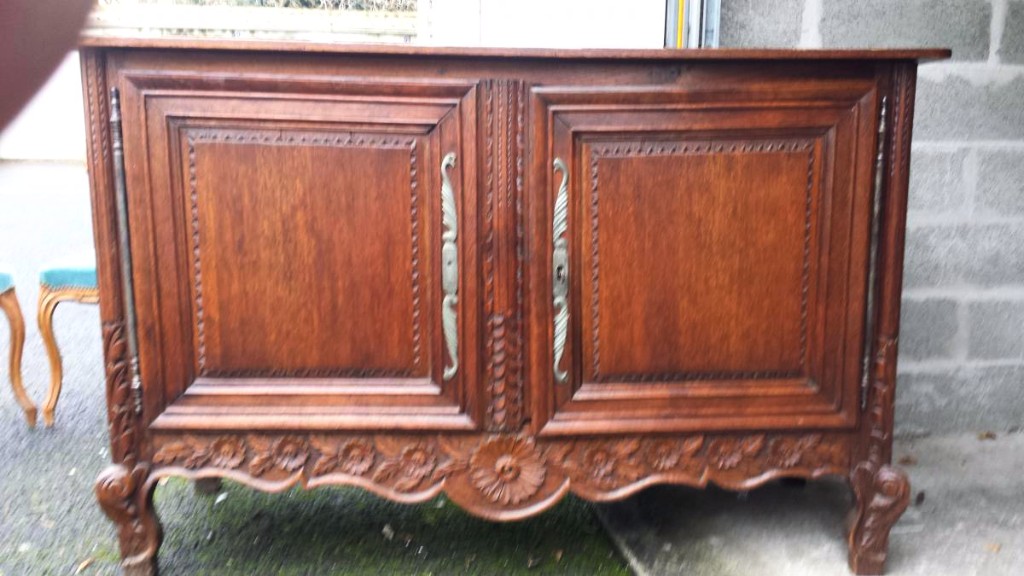 In Oak Buffet Normand Sculpte Epoque 18 Eme