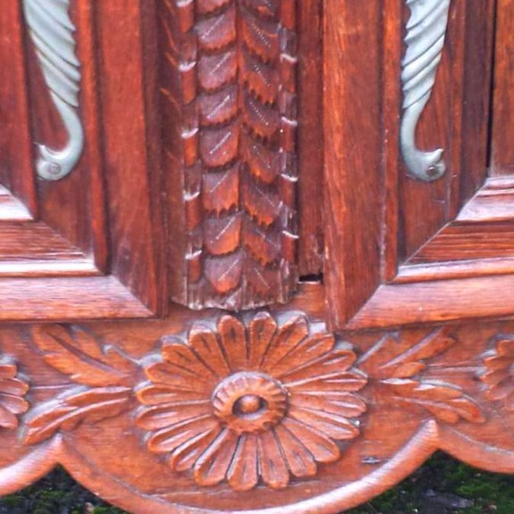 In Oak Buffet Normand Sculpte Epoque 18 Eme-photo-2
