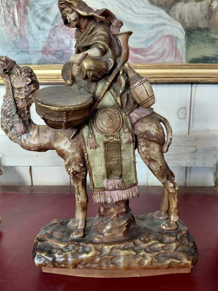 Biscuit polychrome Orientaliste