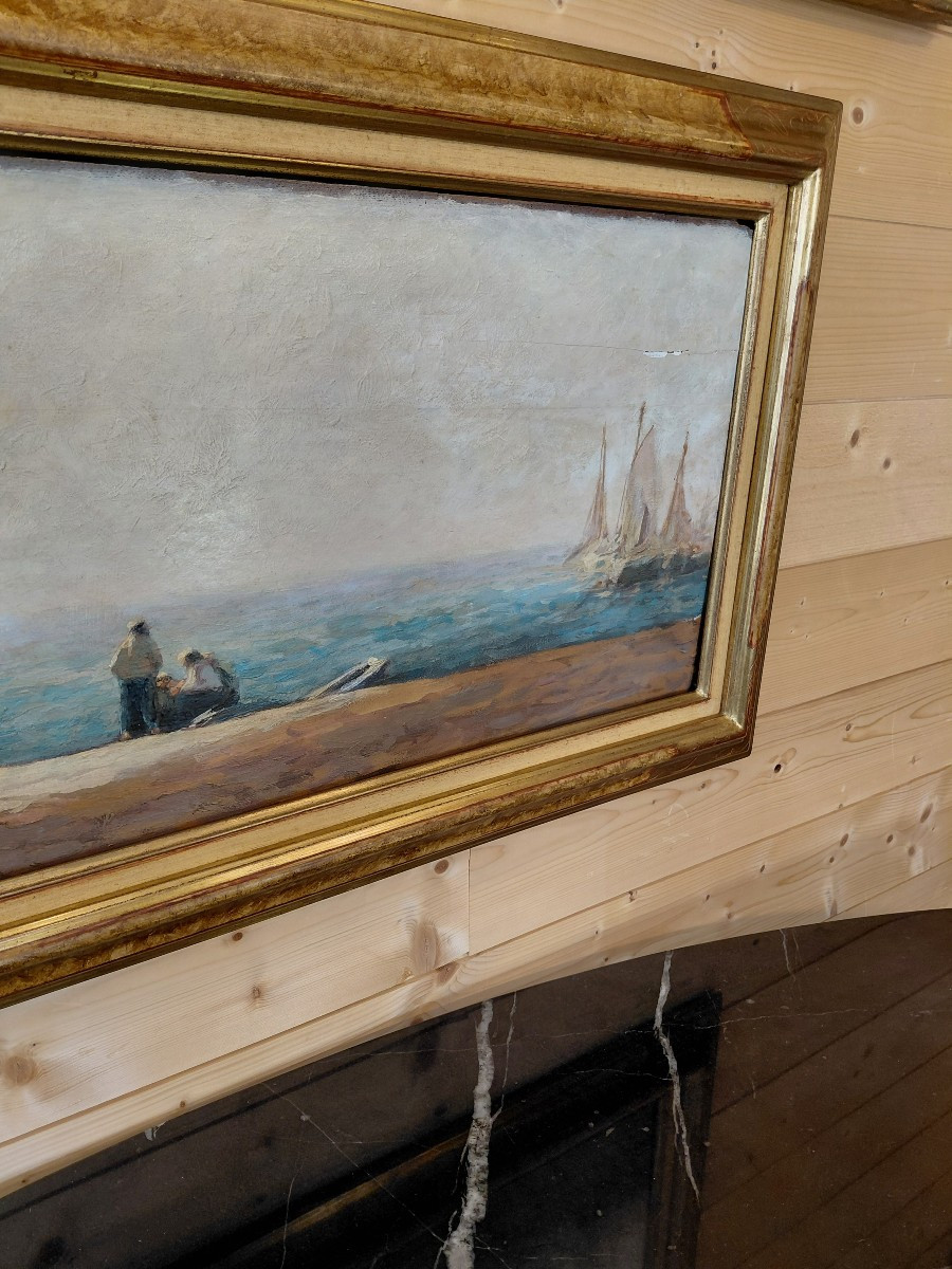 Impressionist Marine Painting XIX Eme-photo-1