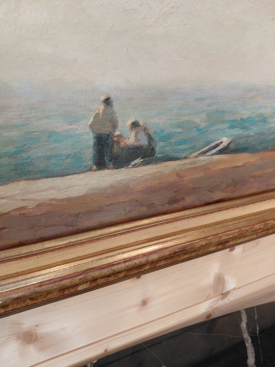 Impressionist Marine Painting XIX Eme-photo-2