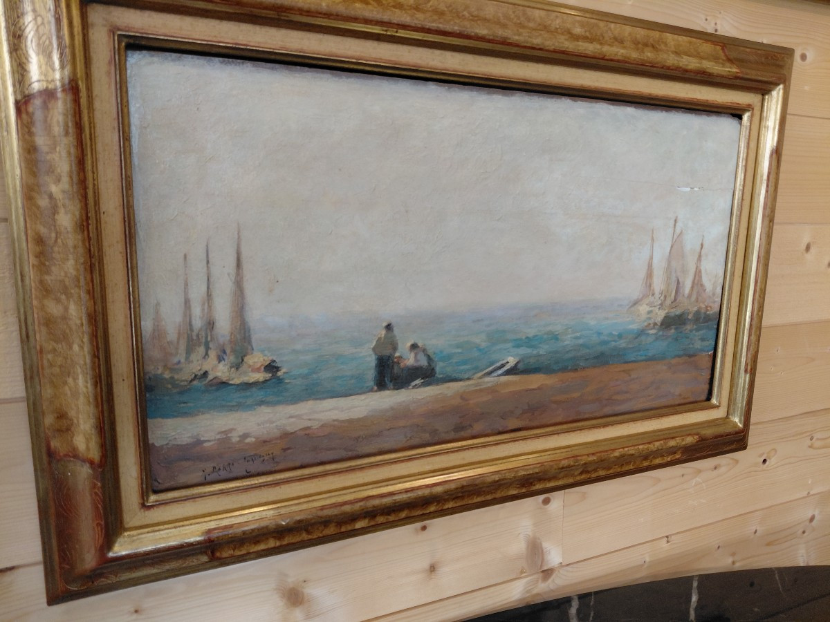 Impressionist Marine Painting XIX Eme