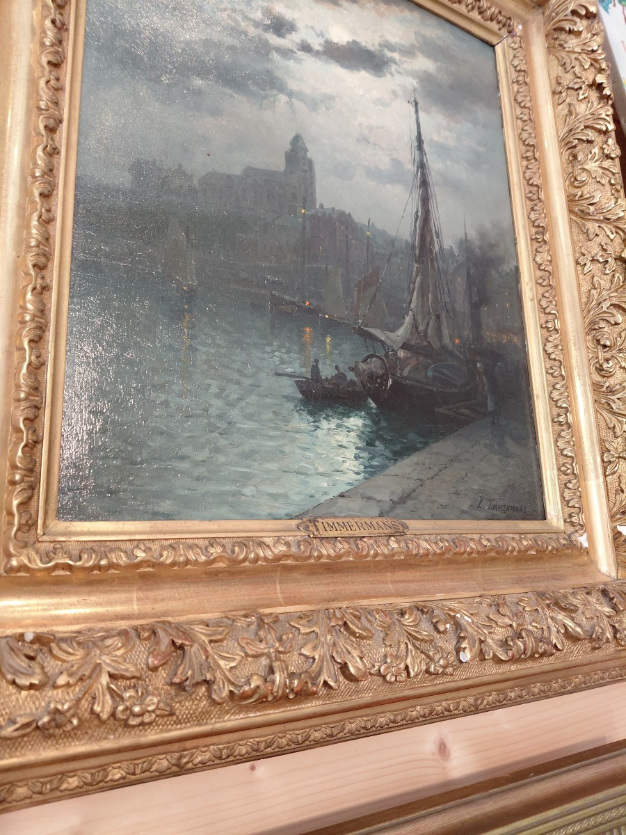 Tableau Marine Obscure XIX Eme-photo-2