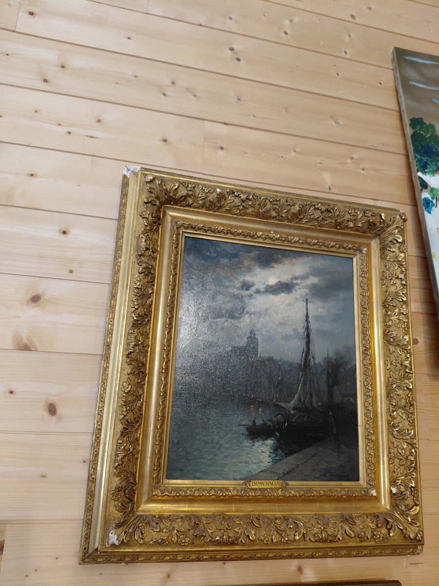 Tableau marine Obscure XIX eme-photo-3