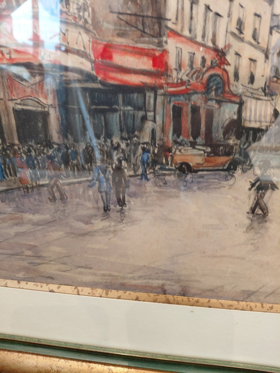 Watercolor View Of Paris Franck Will-photo-4