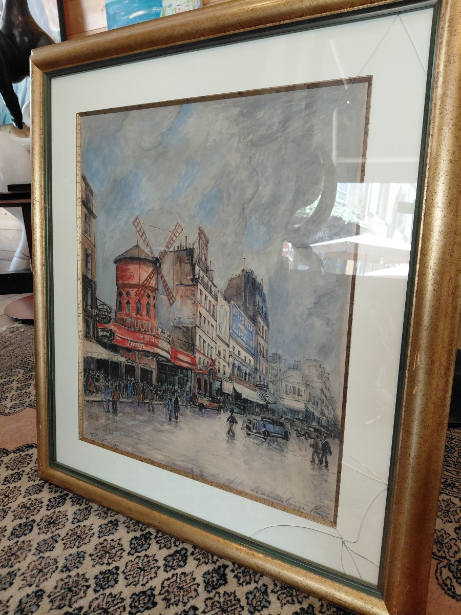 Watercolor View Of Paris Franck Will