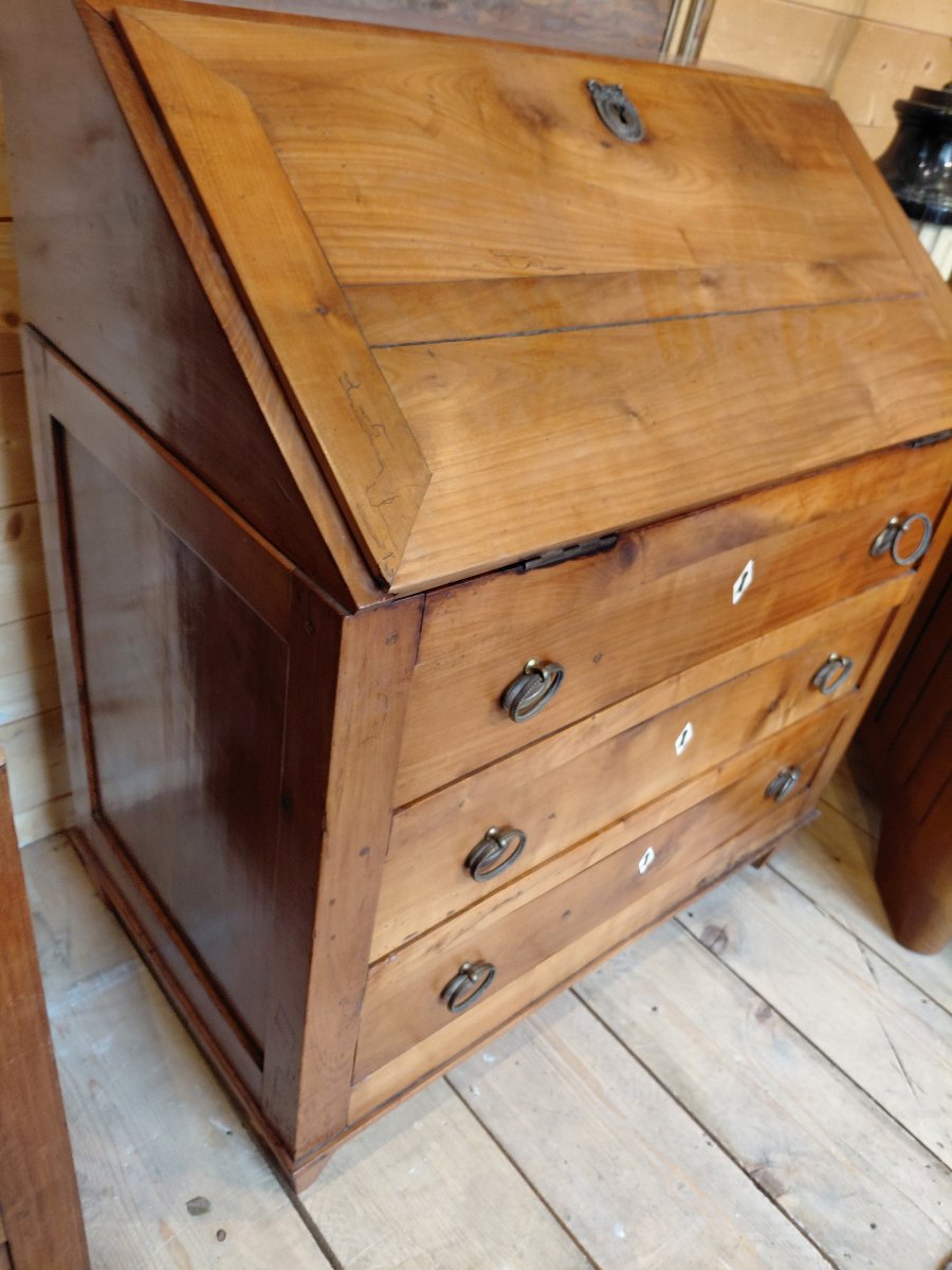 Small Louis XVI-era Writing Desk Made Of Cherry Wood-photo-2