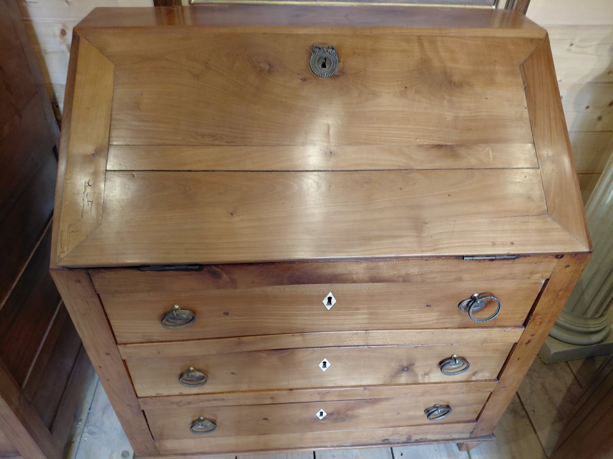 Small Louis XVI-era Writing Desk Made Of Cherry Wood-photo-3
