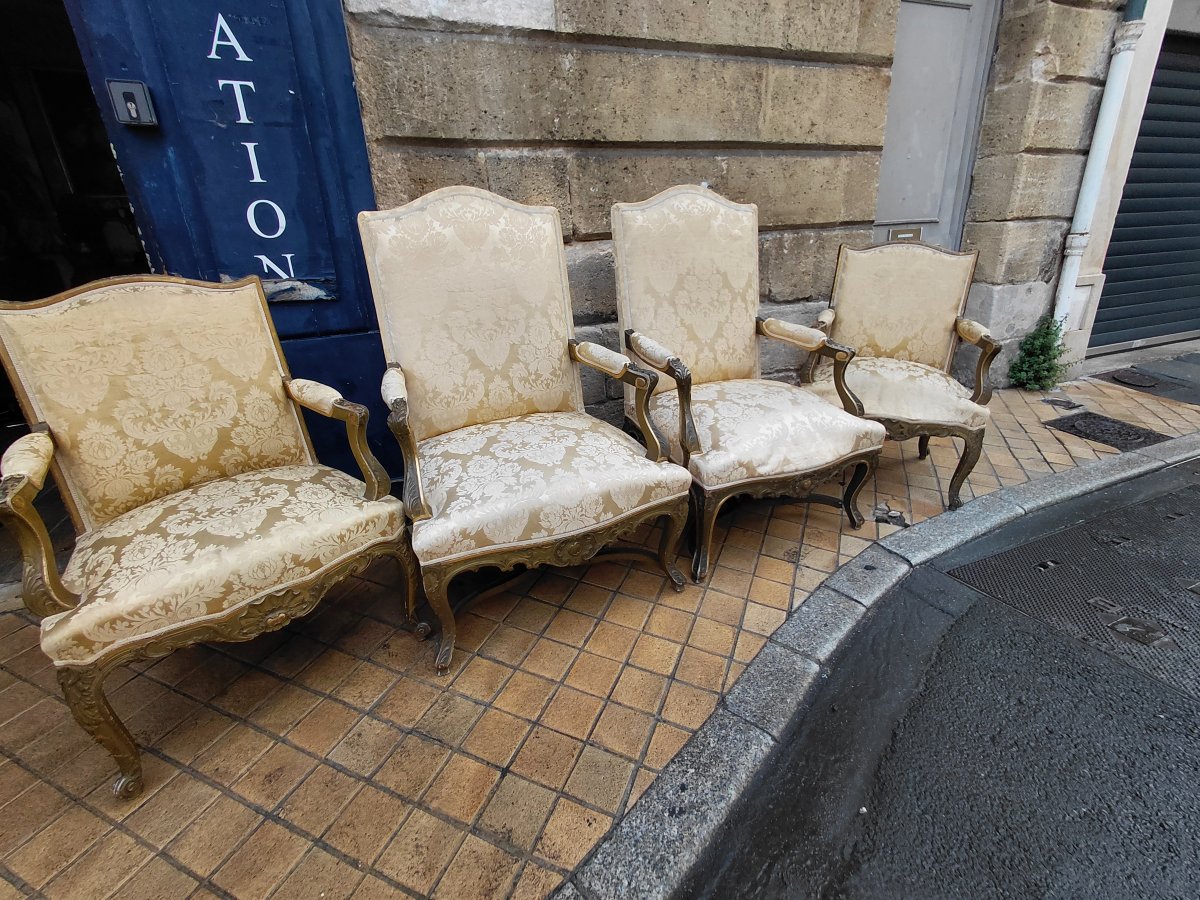 Ensemble fauteuils régence XIX eme