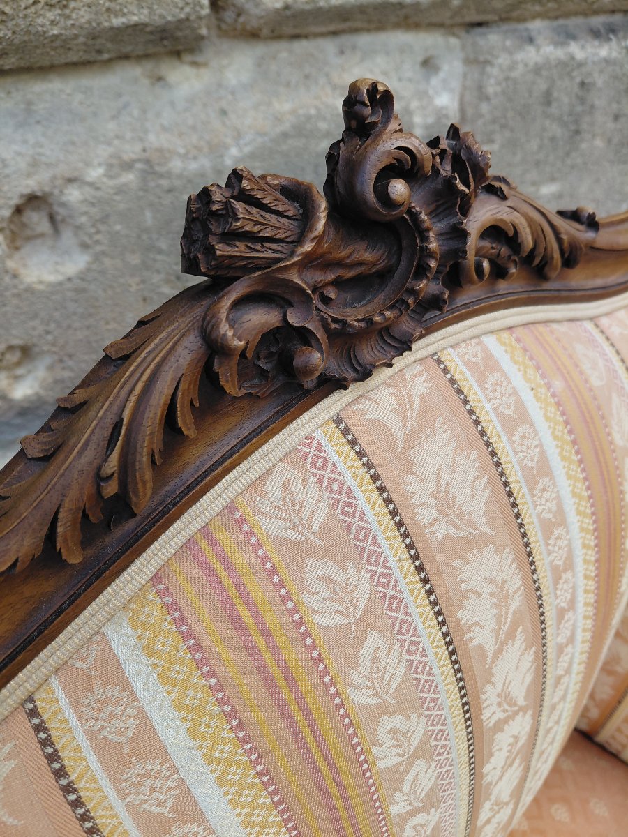 Paire de bergères style Louis XV en noyer-photo-4