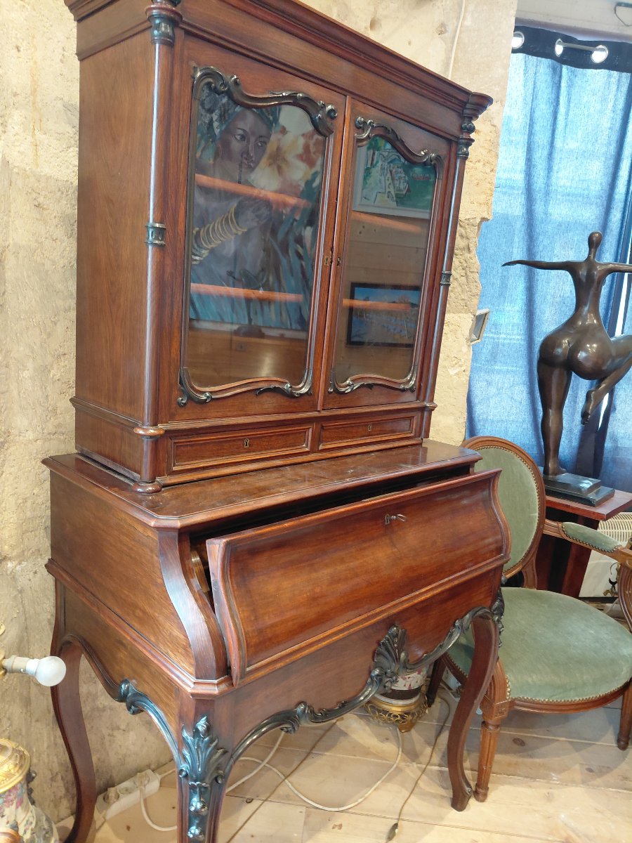 Napoleon III Rosewood Display Desk-photo-3