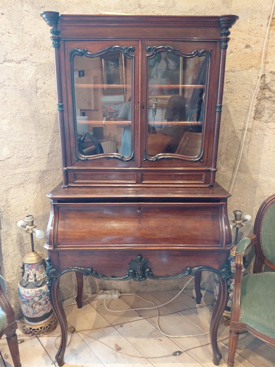 Napoleon III Rosewood Display Desk