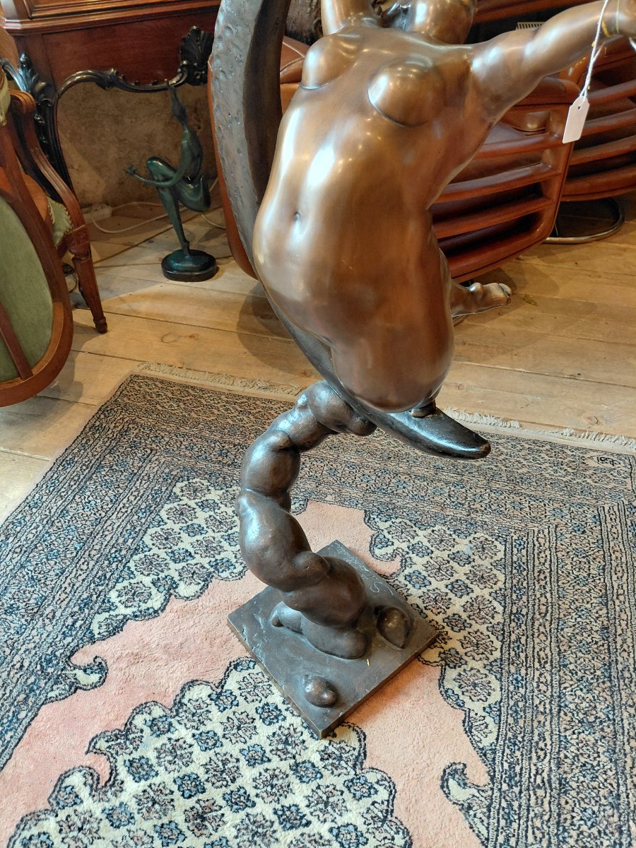 Contemporary Bronze With A Brown Patina-photo-2